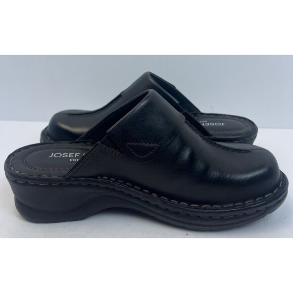 Josef Seibel Womens Black Leather Clog Carole (56308) EU 37 US 6-6.5 - Picture 8 of 12